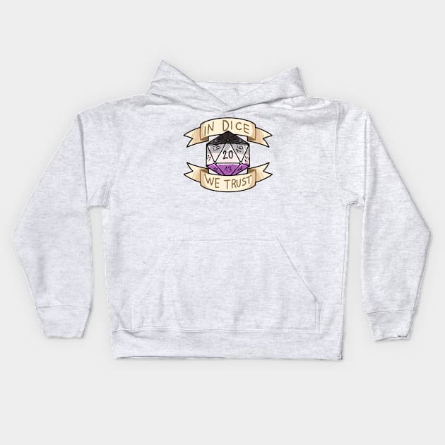 In Dice We Trust - Asexual Kids Hoodie by kasumiblu